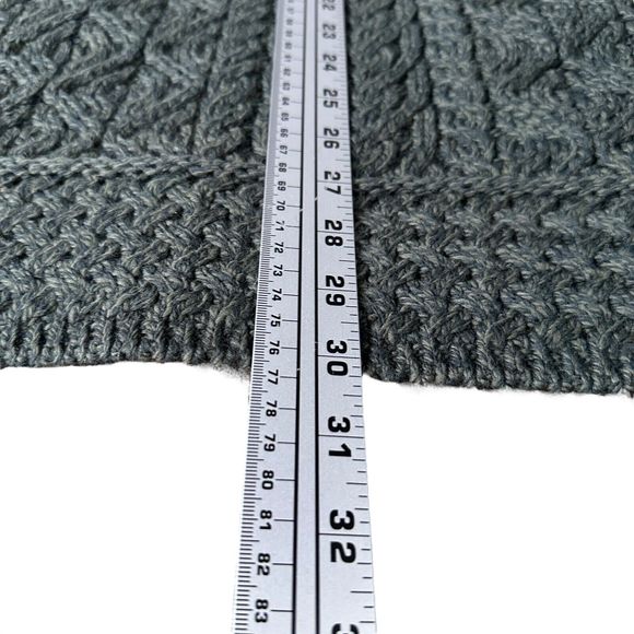 Aran Crafts Cardigan Sweater Women's Small Green Irish Merino Wool Button New - Picture 9 of 9